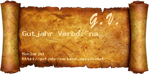 Gutjahr Verbéna névjegykártya